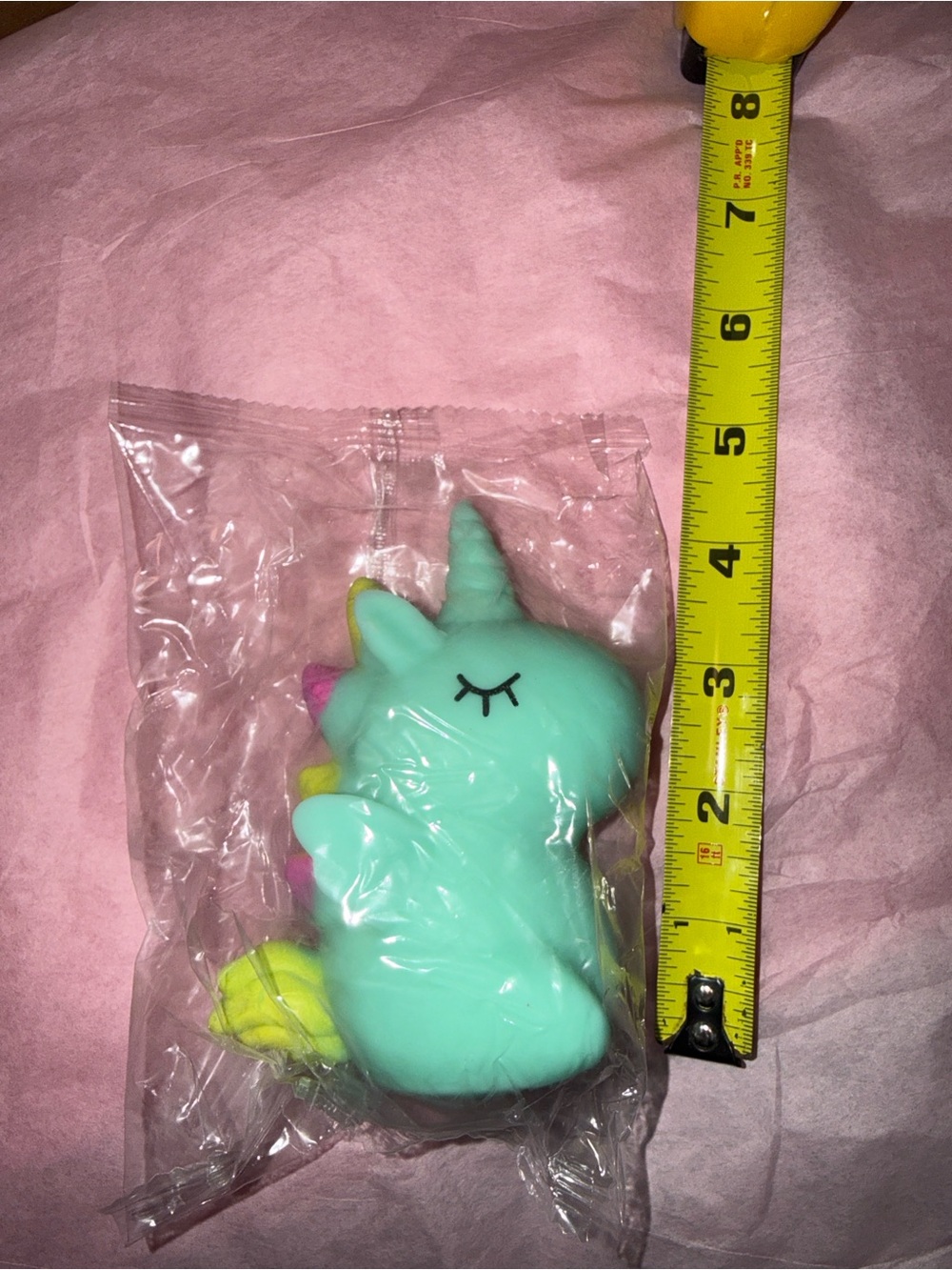 🩷 $3 Bundle Pink Unicorn Squishy Toy with Purple & Gold Mane - Picture 5 of 6